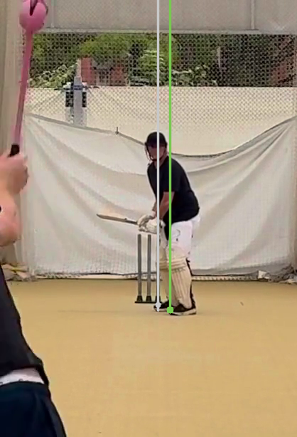 Feet slightly open at release