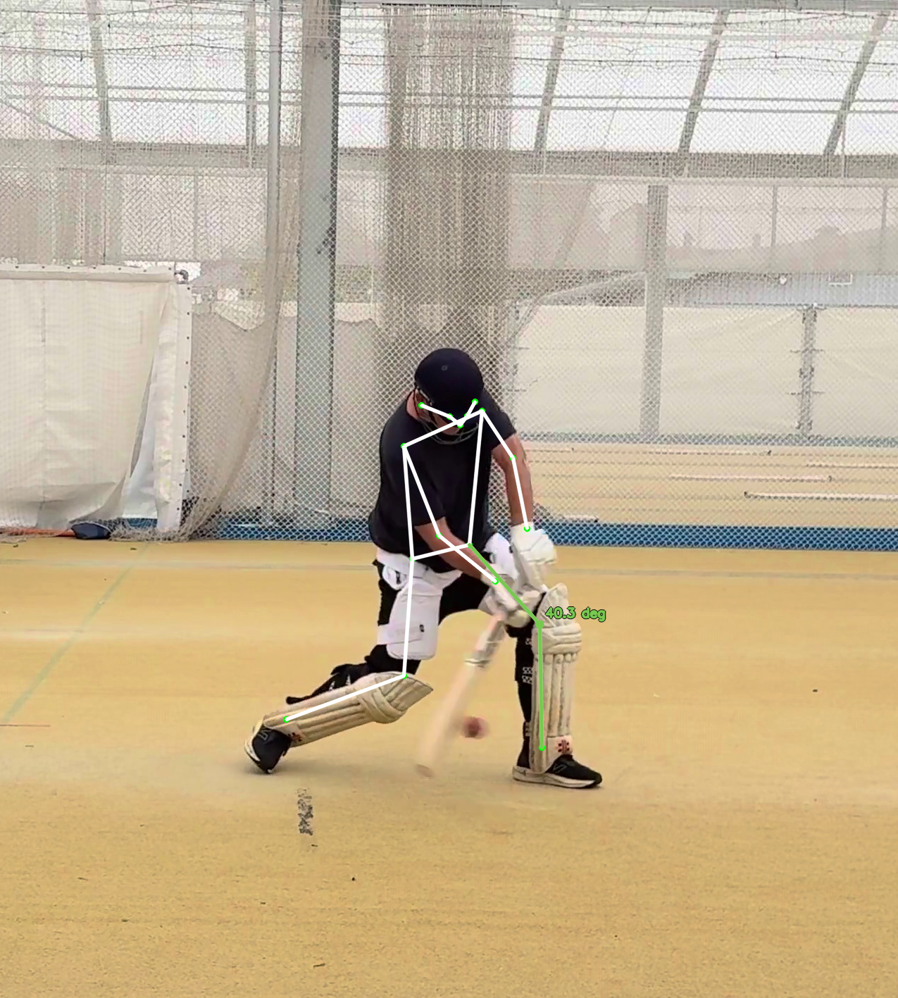 Front knee bend at impact