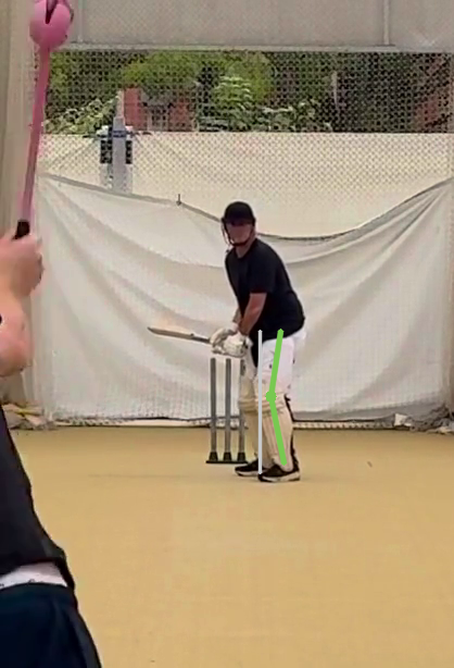 Front knee inside front toe at release